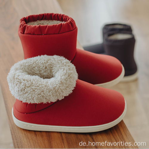 Warme wasserdichte Winterstiefel aus dickem Fell